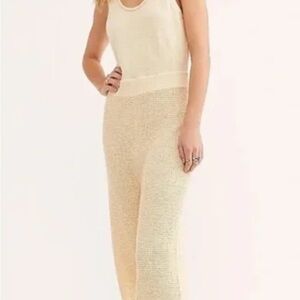 Free People Cream Knit One-Piece